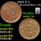 1855 Braided Hair Half Cent C-1 1/2c Graded ms63+ bn By SEGS