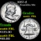 1957-d Franklin Half Dollar 50c Grades GEM+ FBL