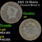 1817 13 Stars Coronet Head Large Cent 1c Grades g+