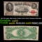 1917 $2 Large Size Legal Tender Note FR-60 Thomas Jefferson Grades Select AU