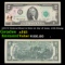 1976 $2 Federal Reserve Note 1st Day of Issue, with Stamp Grades xf+