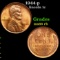 1944-p Lincoln Cent 1c Grades GEM+ Unc RB