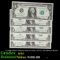 5x 1969-2006 $1 Federal Reserve Notes, All CU, All Different Series Grades Brilliant Uncirculated