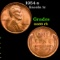 1954-s Lincoln Cent 1c Grades GEM+ Unc RB