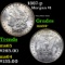 1887-p Morgan Dollar $1 Grades Choice+ Unc