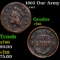 1863 Our Army Civil War Token 1c Grades vf++