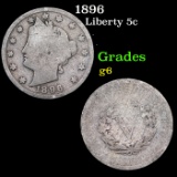 1896 Liberty Nickel 5c Grades g+