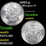 1883-p Morgan Dollar $1 Grades Choice+ Unc