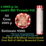 Shotgun Lincoln 1c roll, 1995-p 50 pcs Bank Wrapper.