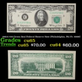 1963A $20 Green Seal Federal Reserve Note (Philadelphia, PA) Fr. 2066C Grades Gem CU