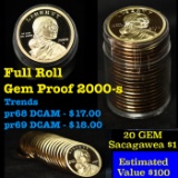 Proof Sacagawea $1 roll, 2000-s 20 pcs