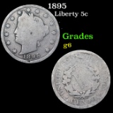 1895 Liberty Nickel 5c Grades g+