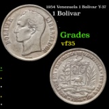 1954 Venezuela 1 Bolivar Y-37 Grades vf++