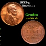 1953-p Lincoln Cent 1c Grades GEM++ RB