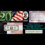 2003A $2 Federal Reserve Note, Uncirculated 2008 BEP Folio Issue (Cleveland, OH) Grades Gem CU