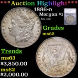 ***Auction Highlight*** 1886-o Morgan Dollar $1 Graded ms62 BY SEGS (fc)