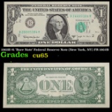 1963B $1 'Barr Note' Federal Reserve Note (New York, NY) FR-1902B Grades Gem CU