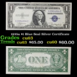 1935a $1 Blue Seal Silver Certificate Grades Select CU