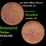 no date Lincoln Cent Mint Error 1c Grades Select Unc RB