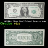 1963B $1 'Barr Note' Federal Reserve Note Grades vf++