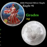 2008 Painted Silver Eagle Silver Eagle Dollar $1 Grades