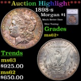 ***Auction Highlight*** 1898-s Morgan Dollar $1 Graded ms62+ By SEGS (fc)