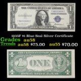 1935F $1 Blue Seal Silver Certificate Grades Choice AU/BU Slider