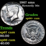 1967 sms Kennedy Half Dollar 50c Grades sp66+ cam