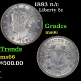 1883 n/c Liberty Nickel 5c Grades GEM+ Unc