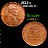 1952-s Lincoln Cent 1c Grades Choice Unc RB
