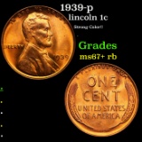 1939-p Lincoln Cent 1c Grades GEM++ RB