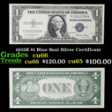 1935E $1 Blue Seal Silver Certificate Grades Gem+ CU