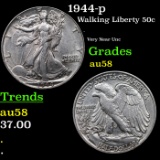 1944-p Walking Liberty Half Dollar 50c Grades Choice AU/BU Slider