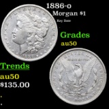 1886-o Morgan Dollar $1 Grades AU, Almost Unc