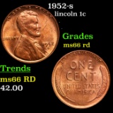 1952-s Lincoln Cent 1c Grades GEM+ Unc RD