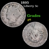 1895 Liberty Nickel 5c Grades g+