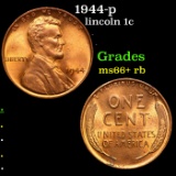 1944-p Lincoln Cent 1c Grades GEM++ RB