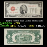 1928G $2 Red Seal United States Note Grades vf+