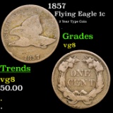 1857 Flying Eagle Cent 1c Grades vg, very good