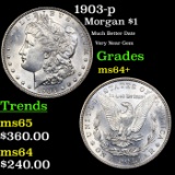 1903-p Morgan Dollar $1 Grades Choice+ Unc