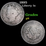1895 Liberty Nickel 5c Grades g+