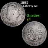 1895 Liberty Nickel 5c Grades g+