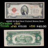 1928F $2 Red Seal United States Note Grades vf+