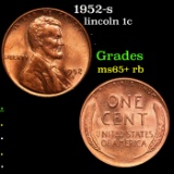 1952-s Lincoln Cent 1c Grades Gem+ Unc RB