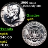1966 sms Kennedy Half Dollar 50c Grades sp67+