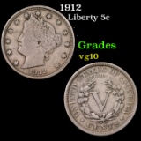 1912 Liberty Nickel 5c Grades vg+