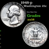 1948-p Washington Quarter 25c Grades Choice AU/BU Slider