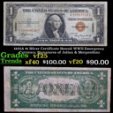 1935A $1 Silver Certificate Hawaii WWII Emergency Currency, Signatures of Julian & Morgenthau Grades