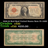 1928 $1 Red Seal United States Note Fr-1500 Grades vf, very fine