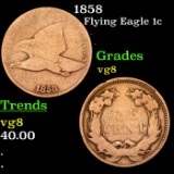 1858 Flying Eagle Cent 1c Grades vg, very good